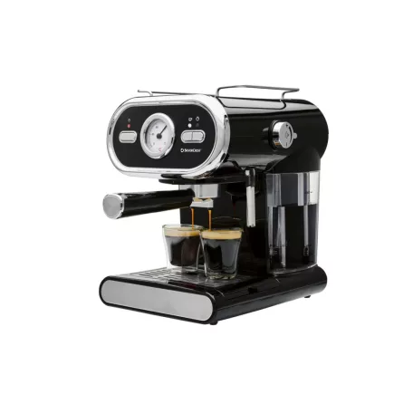 SilverCrest SEM 1100 E1 Fekete eszpresszó / cappuccino kávéfőző, 1100W 5 bar 1 / 2 csészés presszókávéfőző, fekete színben