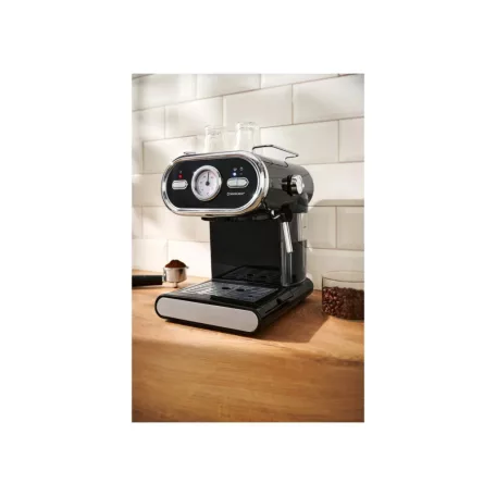 SilverCrest SEM 1100 E1 Fekete eszpresszó / cappuccino kávéfőző, 1100W 5 bar 1 / 2 csészés presszókávéfőző, fekete színben