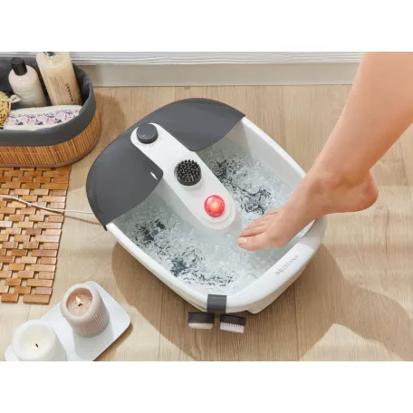 Medisana FS-90L / FS 883 Aqua Foot Spa 80W lábfürdő, lábpezsgőfürdő, lábmasszírozó 3 feltéttel és infravörös fénnyel (SilverCrest SFB 80 A1 helyettesítő)