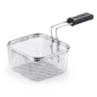 SilverCrest SFM 840 B1 inox, nemesacél 1.2 literes 840W mini olajsütő, 1-2 személyes fritőz fix, tapadásmentes üsttel