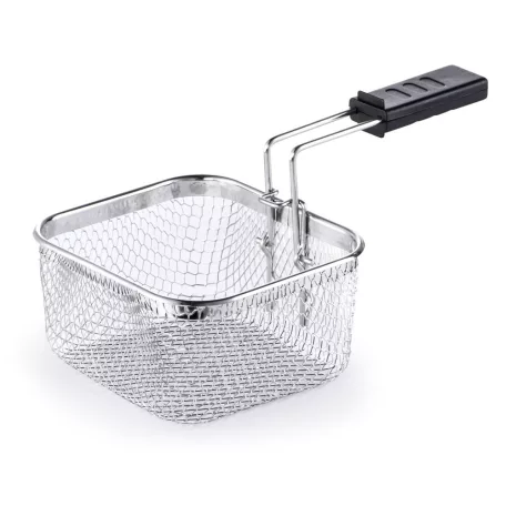 SilverCrest SFM 840 B1 inox, nemesacél 1.2 literes 840W mini olajsütő, 1-2 személyes fritőz fix, tapadásmentes üsttel