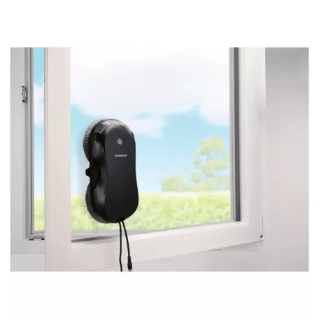 SilverCrest SFSR 72 A1 72W 3500 Pa Window Cleaning Robot 14.8V 500 mAh li-ion akkus intelligens ablaktisztító robot dupla permetezővel, távirányítóval, 30 perc vezeték nélküli működéssel