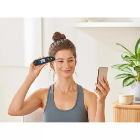 SilverCrest Personal Care SFT 81 Bluetooth multifunkciós hőmérő, digitális lázmérő / fülhőmérő / homlokhőmérő, test- és tárgyhőmérő