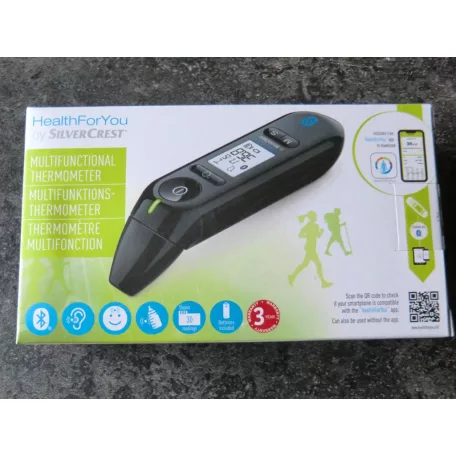 SilverCrest Personal Care SFT 81 Bluetooth multifunkciós hőmérő, digitális lázmérő / fülhőmérő / homlokhőmérő, test- és tárgyhőmérő