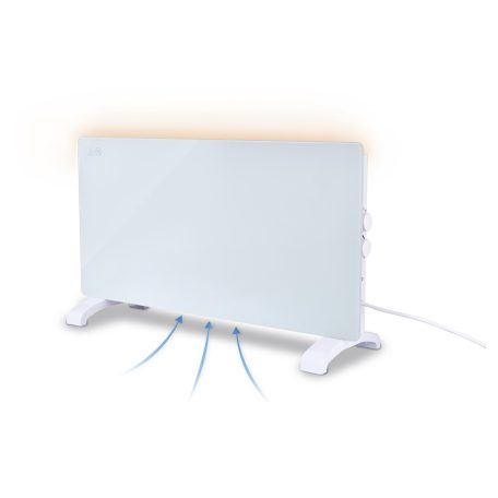 SilverCrest SGH 2000 B2  1000W / 2000W álló üveglapos fűtőpanel hősugárzó, elektromos mechanikus, fekete / fehér üveglapos hősugárzó