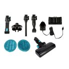 SilverCrest SHAZA 22.2 A1 AQUA álló / kézi 22.2V 2500 mAh Li-ion akkus 130W 2 az 1-ben, vezeték nélküli ciklon porszívó, rúdporszívó felmosó fejjel nedves tisztításhoz, fali tároló rendszerrel