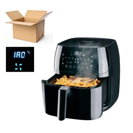 BONTOTT, Kijelzőhibás SilverCrest SHFD 2150 A1 / A2 XL digitális Air Fryer 5.2L 1.4 kg 2150W forrólevegős olajsütő, olaj nélküli fritőz, 10 automata programmal 