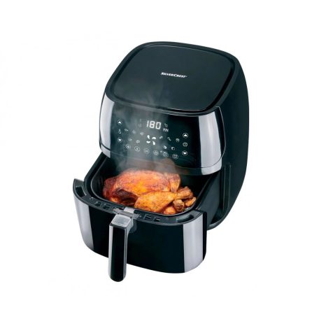BONTOTT, Kijelzőhibás SilverCrest SHFD 2150 A1 / A2 XL digitális Air Fryer 5.2L 1.4 kg 2150W forrólevegős olajsütő, olaj nélküli fritőz, 10 automata programmal 