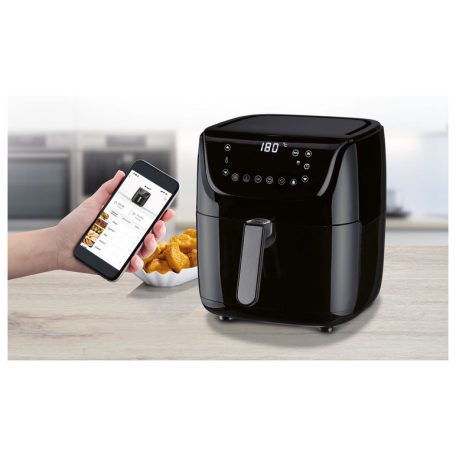 SilverCrest SHFS 2150 A1 Airyfryer Wi-Fi SMART XL Bluetooth digitális Air Fryer 5.2L 1.4 kg 2150W forrólevegős olajsütő, olaj nélküli okos fritőz
