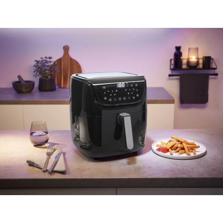 SilverCrest SHFS 2150 A1 Airyfryer Wi-Fi SMART XL Bluetooth digitális Air Fryer 5.2L 1.4 kg 2150W forrólevegős olajsütő, olaj nélküli okos fritőz