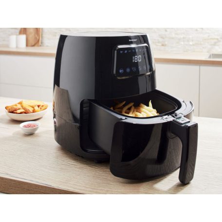 SilverCrest SHF 1400 A1 digitális Air Fryer 2.3L 1400W forrólevegős olajsütő, olaj nélküli fritőz, 8 automata programmal 
