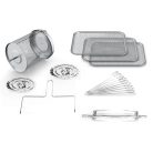 SilverCrest SHF 1800 C1 1800W 12 literes XL 9 az 1-ben Air Fryer, grillcsirke és kebab sütő, forrólevegős, légkeveréses digitális sütő, forgó grillel, sütőkosárral, 3 sütőráccsal, belső világítással