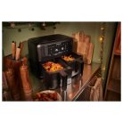 SilverCrest SHLFD 2600 B1 XXXL dupla zónás, kétzónás, kétkosaras Air Fryer, forrólevegős, olajmentes olajsütő, fritőz 2200W - 2600W 8.7L
