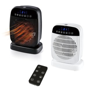   SilverCrest SHLF 2000 E4 2000W távirányítós digitális termoventilátor, fűtőventilátor, ventilátoros hősugárzó fehér / fekete készülékházzal (ROWI)