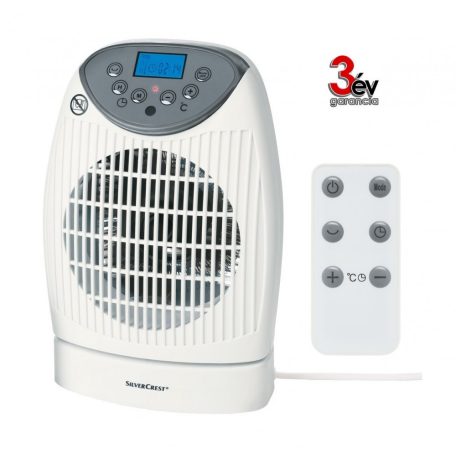 SilverCrest SHLF 2000 D3 2000W távirányítós digitális termoventilátor, fűtőventilátor, ventilátoros hősugárzó