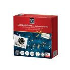 Simpex kültéri / beltéri melegfehér LED fényfüzér zöld kábellel, 1000 db melegfehér LED-el 23 méter