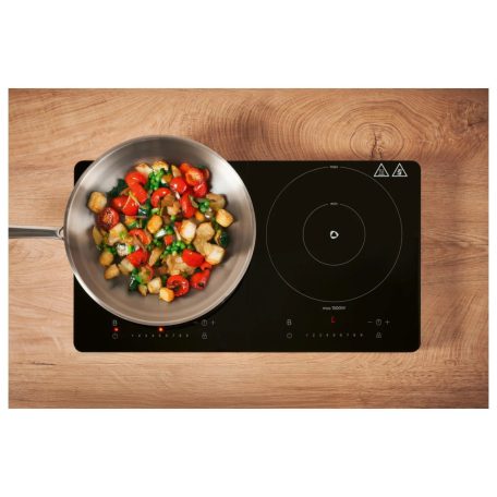 SilverCrest SID 3500 F1 kétlapos (2 zónás) 3500W üvegkerámia dupla indukciós főzőlap 2000W + 1500W kétzónás indukciós rezsó