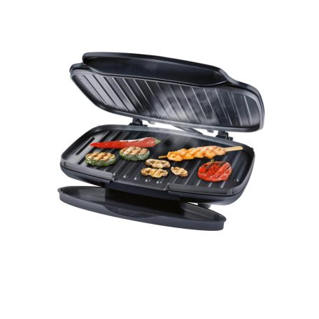 SilverCrest SKG 1000 C1 elektromos grillsütő mini kontaktgrill 1000W fekete kontakt grill  25 x 15 cm