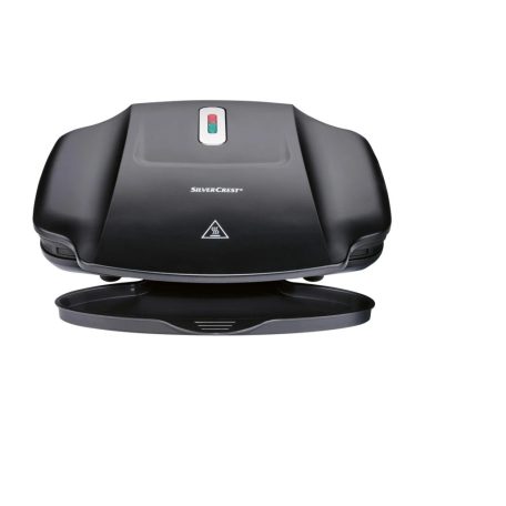 SilverCrest SKG 1000 C1 elektromos grillsütő mini kontaktgrill 1000W fekete kontakt grill  25 x 15 cm