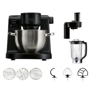   SilverCrest SKMB 1000 A1 Premium Stand Mixer 1000W 3L konyhai robotgép 7 sebességfokozattal, digitális időzítővel és mérleggel, 1L turmix, és aprító feltéttel