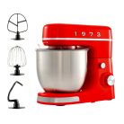 SilverCrest SKML 650 B2 Retro 1973 piros 600W 3.7L planetáris mixer, konyhai robotgép, 8 sebességfokozattal, 3.7 literes inox keverőtállal