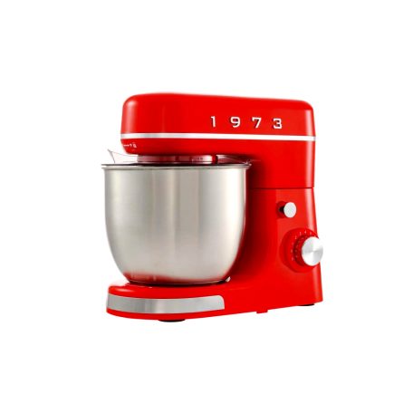 SilverCrest SKML 650 B2 Retro 1973 piros 600W 3.7L planetáris mixer, konyhai robotgép, 8 sebességfokozattal, 3.7 literes inox keverőtállal