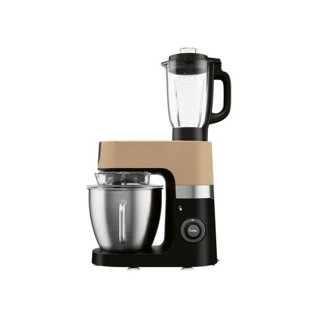 SilverCrest SKMP 1300 D3 Premium fekete / fekete - arany 1300W 6.3  literes XXL profi konyhai robotgép 10 sebességfokozattal, 1.5L turmix feltéttel