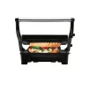   SilverCrest SKM 1000 A1 1000W elektromos grillsütő, 180°-ban nyitható mini kerámia kontaktgrill, asztali grill, 23 x 14.5 cm ILAG Ceralon kerámia bevonattal, inox - fekete kontakt grill