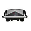   SilverCrest SKM 1000 A1 1000W elektromos grillsütő, 180°-ban nyitható mini kerámia kontaktgrill, asztali grill, 23 x 14.5 cm ILAG Ceralon kerámia bevonattal, inox - fekete kontakt grill