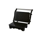 SilverCrest SKM 1000 A1 1000W elektromos grillsütő, 180°-ban nyitható mini kerámia kontaktgrill, asztali grill, 23 x 14.5 cm ILAG Ceralon kerámia bevonattal, inox - fekete kontakt grill