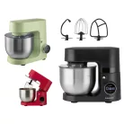 SilverCrest SKM 600 F1 pisztáciazöld / fekete / piros 600W 5L planetáris mixer, konyhai robotgép, digitális időzítővel, LED kijelzővel 8 sebességfokozattal