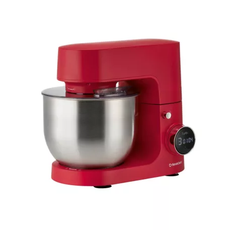 SilverCrest SKM 600 F1 piros / fekete 600W 5L planetáris mixer, konyhai robotgép, digitális időzítővel, LED kijelzővel 8 sebességfokozattal