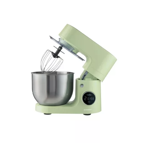 SilverCrest SKM 600 F1 pisztáciazöld / fekete / piros 600W 5L planetáris mixer, konyhai robotgép, digitális időzítővel, LED kijelzővel 8 sebességfokozattal