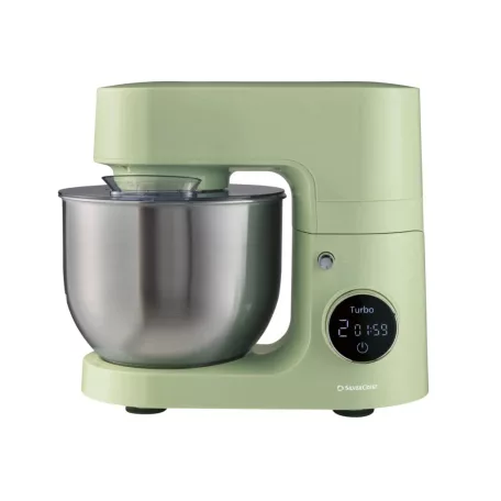 SilverCrest SKM 600 F1 pisztáciazöld / fekete / piros 600W 5L planetáris mixer, konyhai robotgép, digitális időzítővel, LED kijelzővel 8 sebességfokozattal