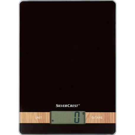 SilverCrest SKW 5 C1 / SKWG 5 A1 Digital Kitchen Scale 200 x 145 mm üveglapos / inox (nemesacél) grammra pontos digitális konyhai mérleg 5 kg méréshatárral, TARA funkcióval (több színben)