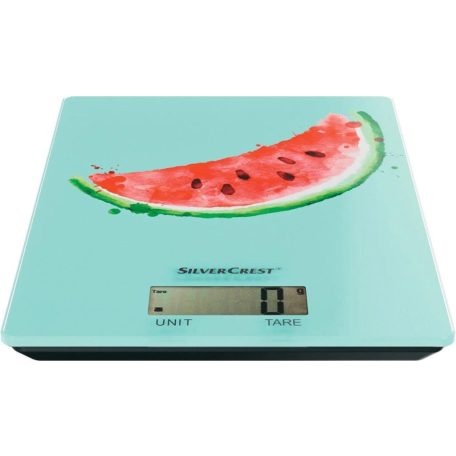 SilverCrest SKW 5 C1 / SKWG 5 A1 Digital Kitchen Scale 200 x 145 mm üveglapos / inox (nemesacél) grammra pontos digitális konyhai mérleg 5 kg méréshatárral, TARA funkcióval (több színben)