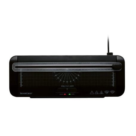 SilverCrest SLG 350 D2 Prémium 380W A4 hideg - meleg lamináló, laminátor, laminálógép görgős papírvágóval, 30 db lamináló fóliával fekete / fehér