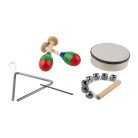 StreetLife Music 8 az 1-ben, 14 részes gyermek hangszerkészlet: xilofon, csörgő, csörgőkarika, dobrúd, csörgő tojás, rumbatök, dob, triangulum