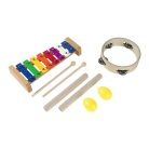 StreetLife Music 8 az 1-ben, 14 részes gyermek hangszerkészlet: xilofon, csörgő, csörgőkarika, dobrúd, csörgő tojás, rumbatök, dob, triangulum