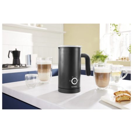 SilverCrest SMAS 500 C3 fekete elektromos tejhabosító 500W tejforraló 5-féle tejhab üzemmóddal (300 ml melegítés, 150 ml habosítás) 