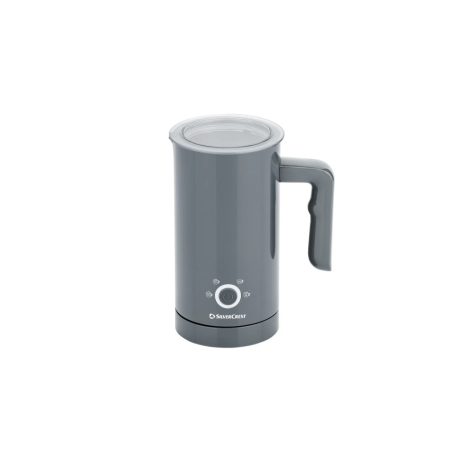 SilverCrest SMSP 500 A1 szürke tejhabosító, 500W 650 ml űrtartalmú tejforraló 4-féle tejhab üzemmóddal, ILAG bevonattal (300 ml melegítés, 150 ml habosítás)