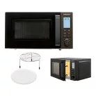 SilverCrest SMW 800 F2 Fekete 20L 800W / 1200W digitális grilles mikrohullámú sütő, forgótányéros mikró, mikrósütő grill funkcióval
