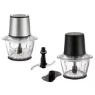 SilverCrest SMZE 500 C2 / E1 inox nemesacél 500W 1,2L üveg tálas konyhai aprító, jégdaráló funkcióval 