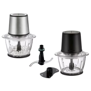   SilverCrest SMZE 500 C2 / E1 inox nemesacél 500W 1,2L üveg tálas konyhai aprító, jégdaráló funkcióval 