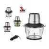   SilverCrest SMZE 500 C2 inox nemesacél 500W 1,2L üveg tálas konyhai aprító, jégdaráló funkcióval 