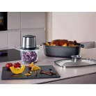 SilverCrest SMZE 500 C2 / E1 inox nemesacél 500W 1,2L üveg tálas konyhai aprító, jégdaráló funkcióval 