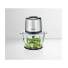 SilverCrest SMZE 500 C2 inox nemesacél 500W 1,2L üveg tálas konyhai aprító, jégdaráló funkcióval 