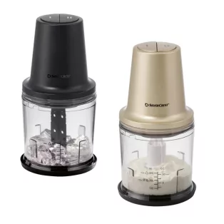   SilverCrest SMZ 260 L5 Mini Chopper 260W 300 ml konyhai aprító jégdaráló funkcióval, habverő betéttel és nemesacél pengékkel, fekete / pezsgő színben (484649)