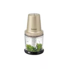 SilverCrest SMZ 260 L5 Mini Chopper 260W 300 ml konyhai aprító jégdaráló funkcióval, habverő betéttel és nemesacél pengékkel, fekete / pezsgő színben (484649)