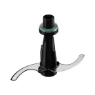 SilverCrest SMZ 260 L5 Mini Chopper 260W 300 ml konyhai aprító jégdaráló funkcióval, habverő betéttel és nemesacél pengékkel, fekete / pezsgő színben (484649)